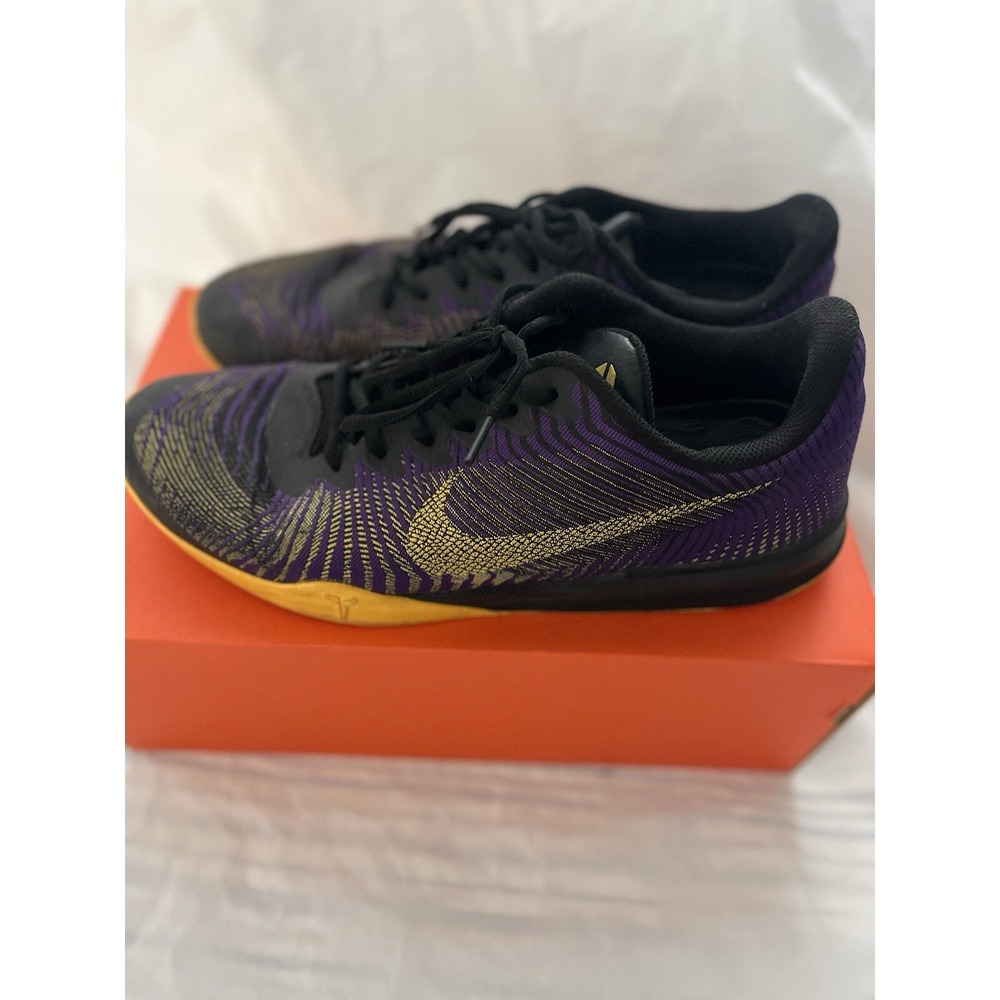 Nike Kobe Mamba Rage Lakers Black Purple Gold 908972-024 Mens Basketball Shoes